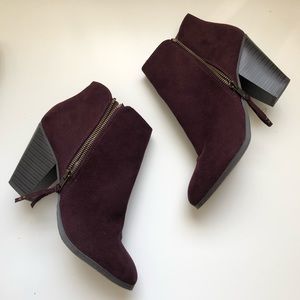 Charlotte Russe Purple Suede Booties